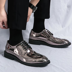 Casual Leather Shoes Men superstar Brogues formal leather shoes