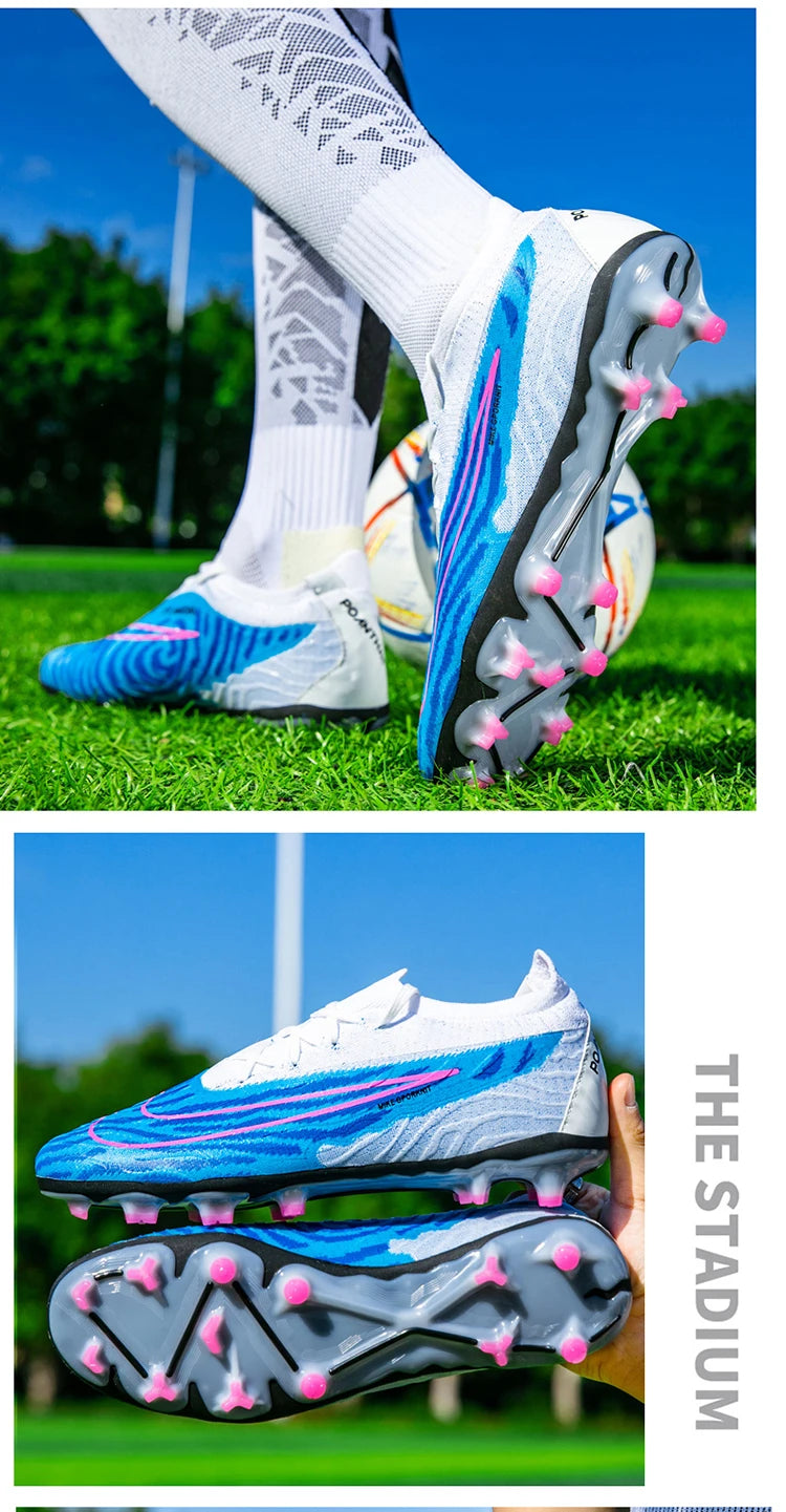 Soccer Shoes For Men Original Outdoor Sports Training Football Boots TF/FG Kids