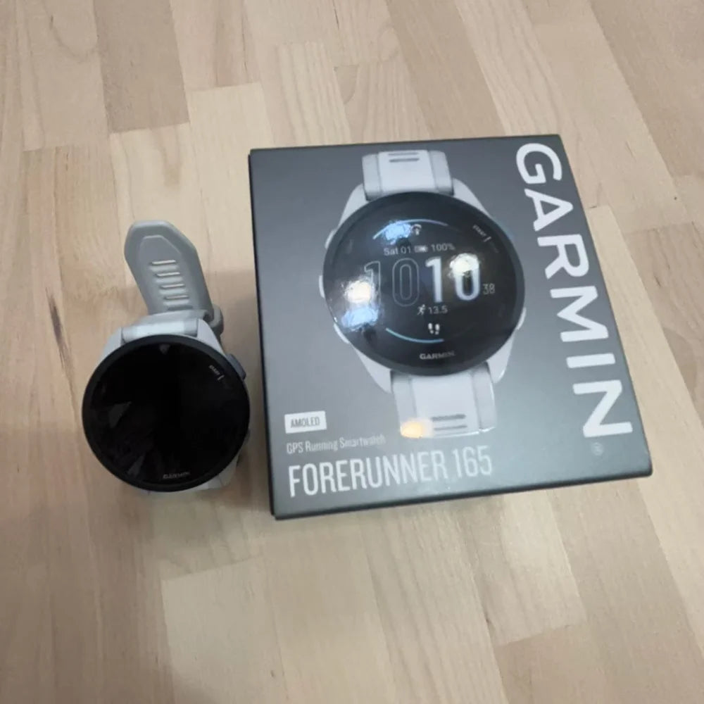 Garmin Forerunner 165 GPS Running Smartwatch AMOLED Touchscreen 11 Days Battery Life Training Metrics and Recovery Insights