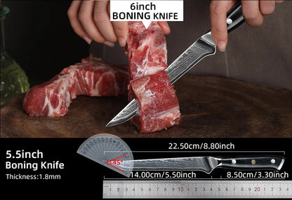 Damascus Kitchen Knives Set Japanese Chef Kitchen Knives VG10 67 Layer Stainless