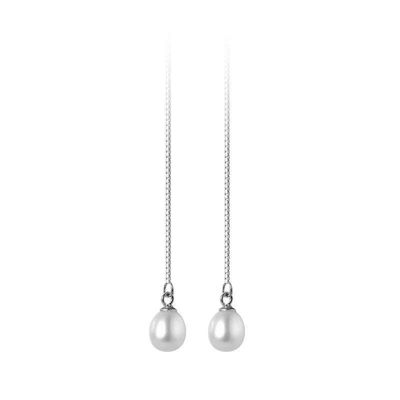 WANTME Genuine 925 Sterling Silver Natural Freshwater Baroque  Pearl Unusual Earrings for Women Chic Charming Goth Jewelry 2021