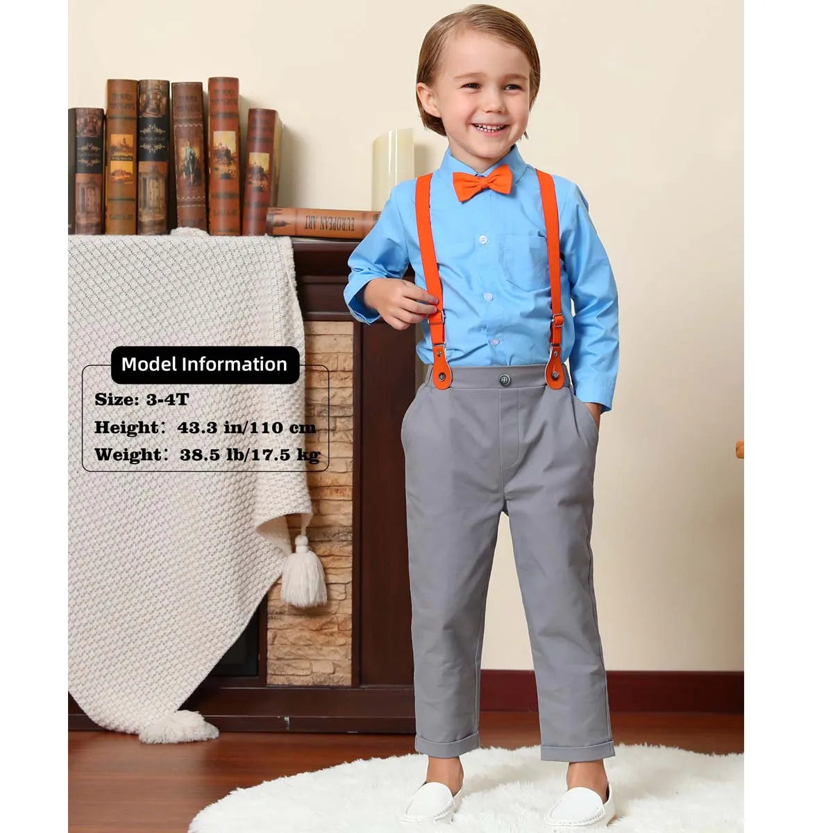 Suspenders Outfits Baby Boys Formal Clothing Sets Wedding Ring Bearer Clothes Kids Plaid Solid Suit Toddler Birthday Pants Set