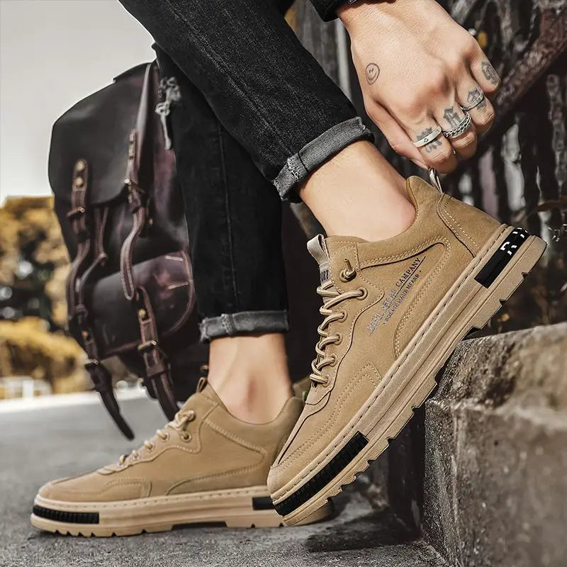 Mens Shoes Casual Summer Sneakers Outdoor Platform Hiking Fashion Luxury Leather Loafers Tennis Ankle Boots Flat Trainers 2025