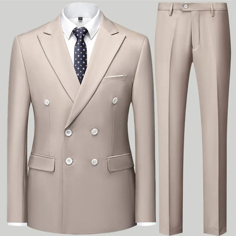 Tuxedo for Mens: Men's Casual Boutique Double Breasted Suit Trousers