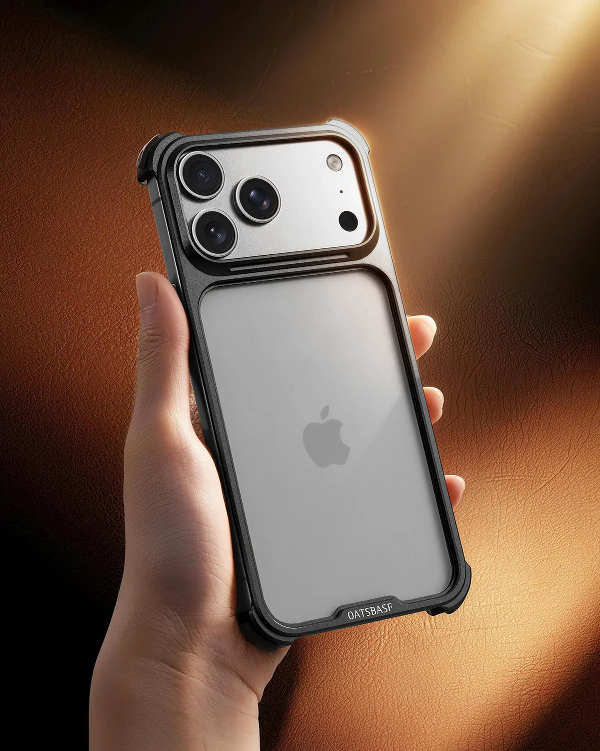 Oatsbasf Metal Phone Case for iPhone 17 Pro Max /17Pro No Back Design Protective Cover Shockproof Bumper Compatible With MagSafe