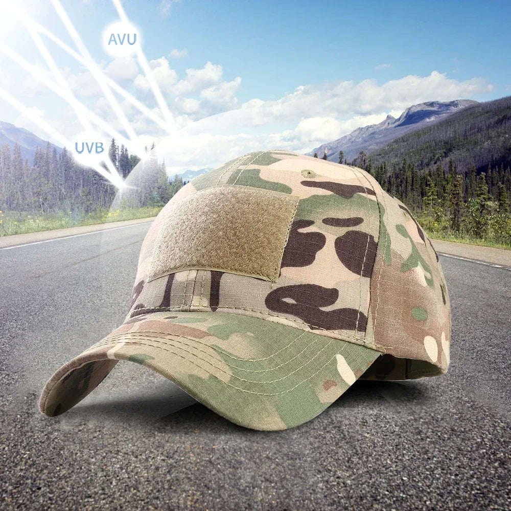 Outdoor Camouflage Adjustable Cap Mesh Tactical Skull Cap Army Airsoft Fishing
