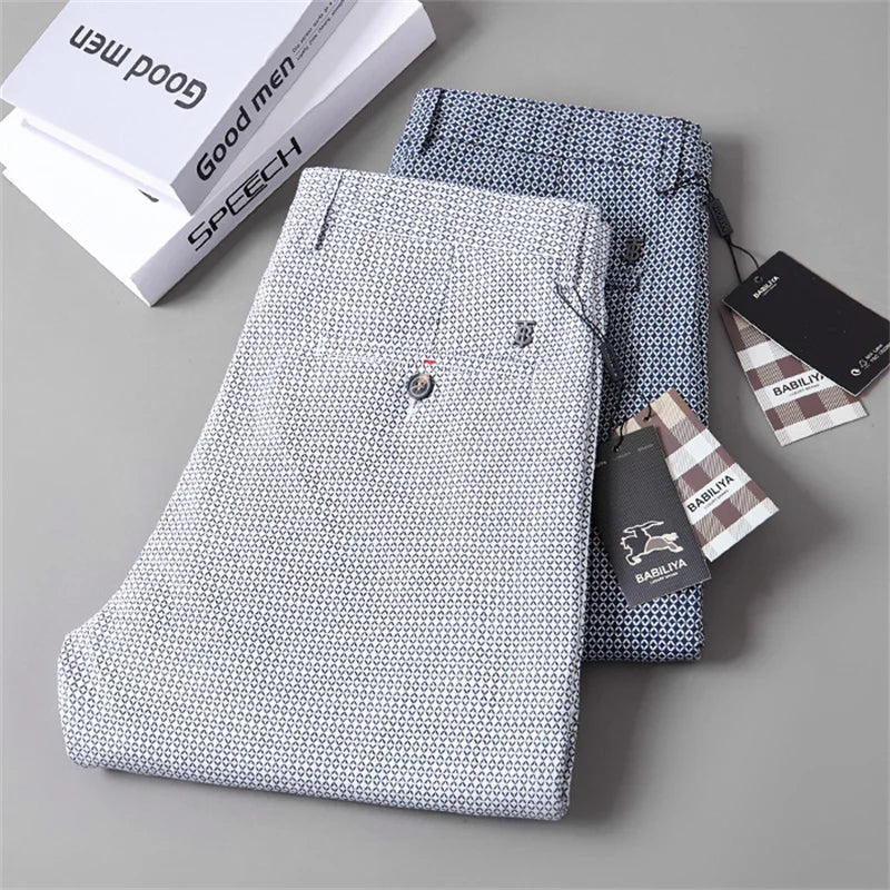 Summer Formal Plaid Suit Pants For Man Casual Pants Men  Korean Fashion Clothing