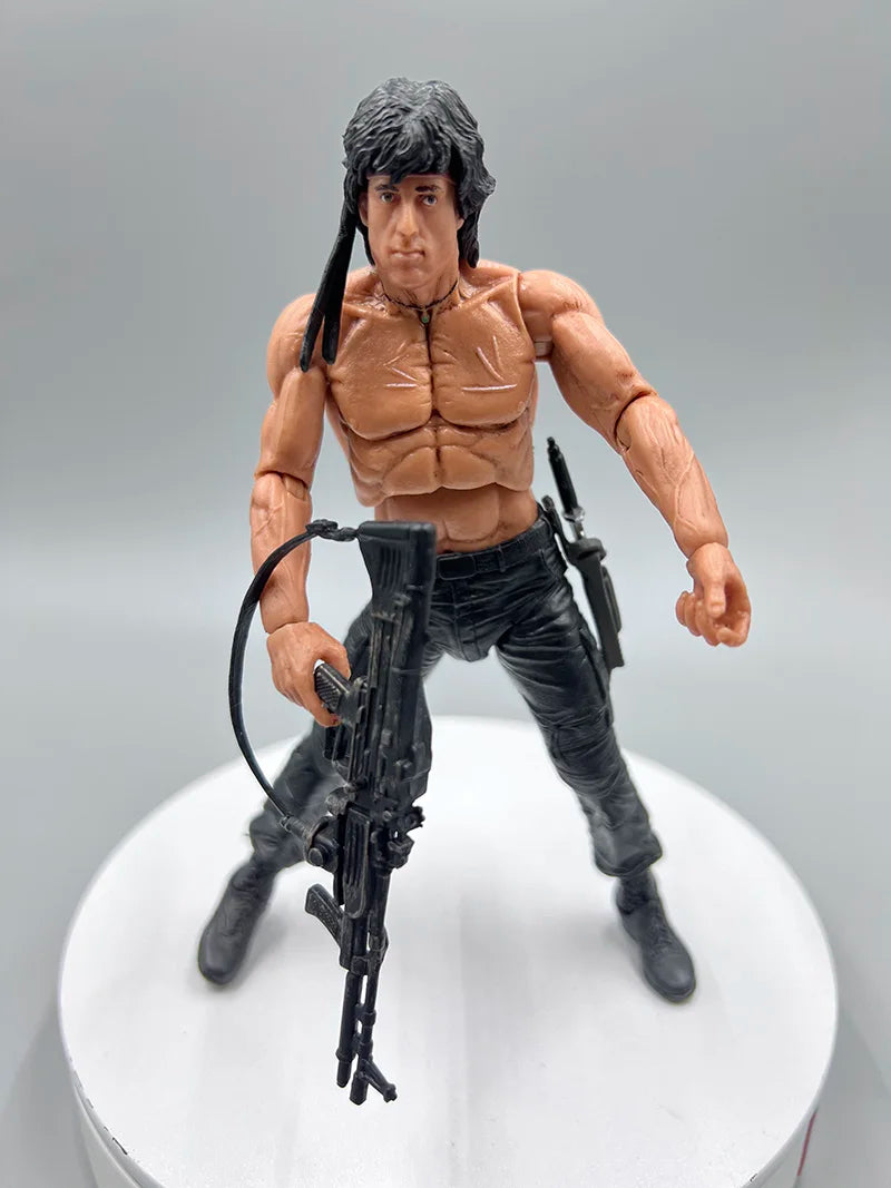 NECA Figure First Blood John J Rambo PVC Action Figure Collectible Model Special Forces Soldier Toys Joint Movable Birthday Gift