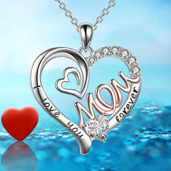 Designer Jewelry Heart Mom Double Love Mother Necklace for Women