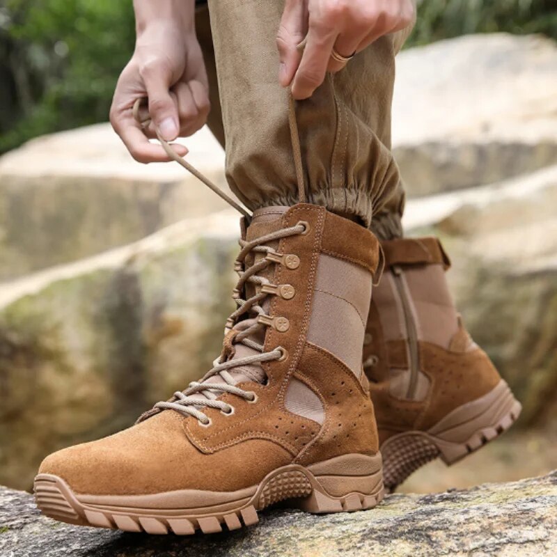 Men Boots Army Military Special Force Boot Fight Combat Train Desert Shoes