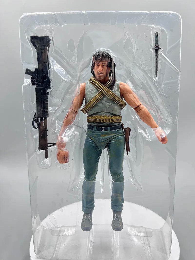 NECA Figure First Blood John J Rambo PVC Action Figure Collectible Model Special Forces Soldier Toys Joint Movable Birthday Gift