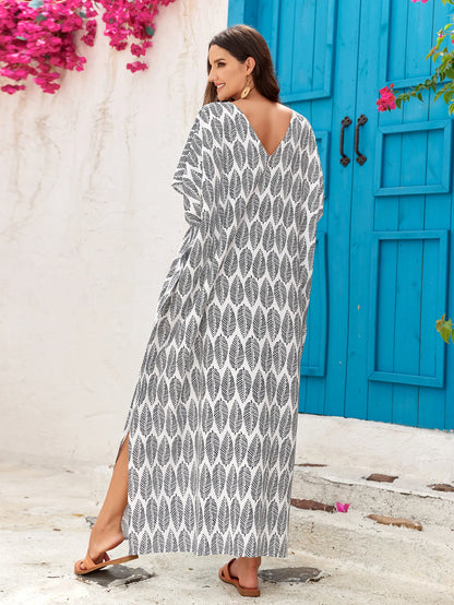 Plus Size Long Caftan for Women Beach Cover Up Casual Kaftan Maxi Gown Dress Loungewear House Dresses for Summer