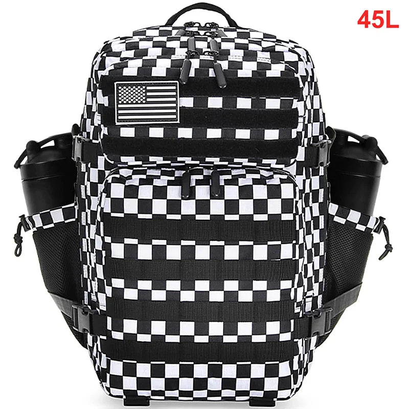 45L Tactical Backpack Men Outdoor Waterproof Sports Travel Gym Hiking Bug Out Bag Military Camping Hunting Survival Rucksack