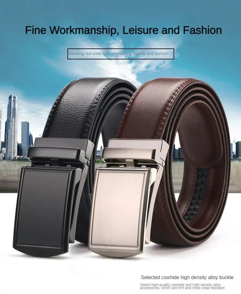 Plus Large Size 170 160 150 140 130cm Men Belt Automatic Belts Leisure Fashion Ratchet Belts for Men Jeans Pants Waist Waistband