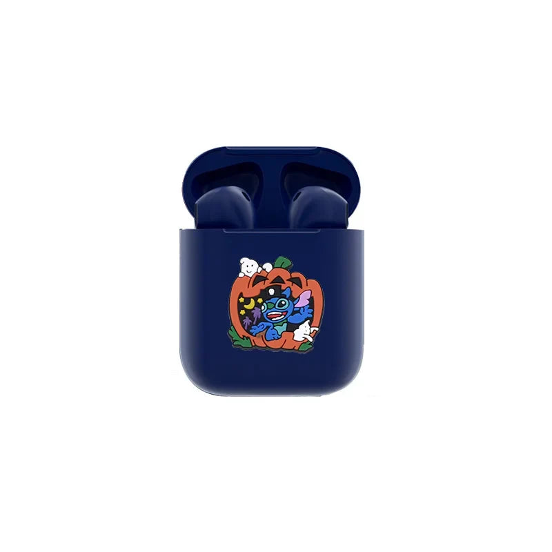 Disney's New TWS i12 Wireless Headphones Bluetooth Stitch 5.0 Headphones Matte Macaron Headphones with Microphone Handsfree