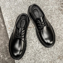Oxford Mens Dress Shoes lace up fashion Formal Business genuine Leather