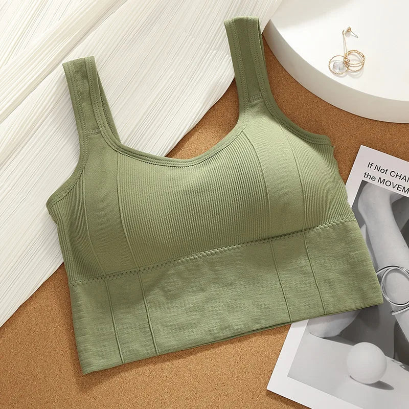Women Seamless Sports Bra Breathable Fitness Crop Top Beautiful Back Push Up