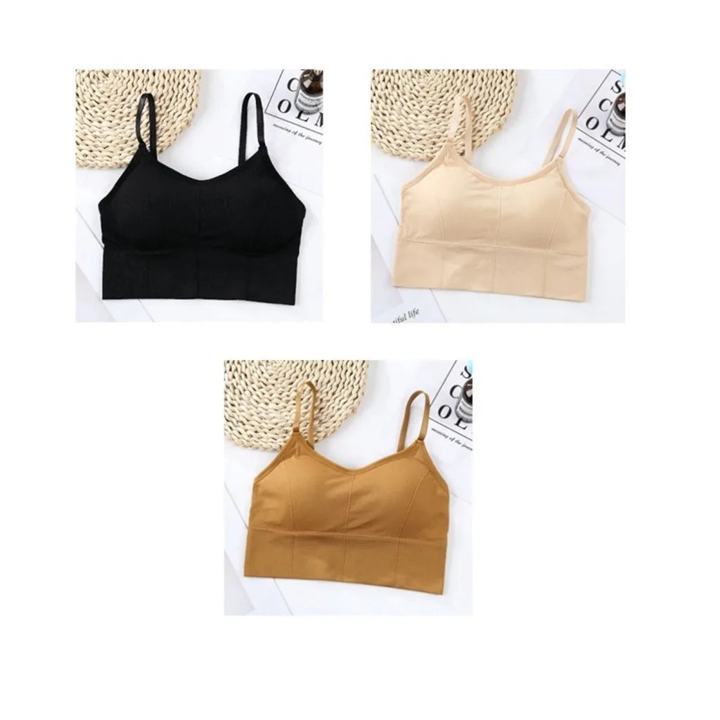 Sports Bra with removable cups Seamless Comfortable Wireless Bra For Women