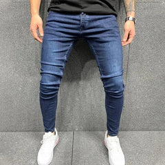 SKinny Jeans Solid Color Slim Fit Casual Pants Fashion Mens Designer