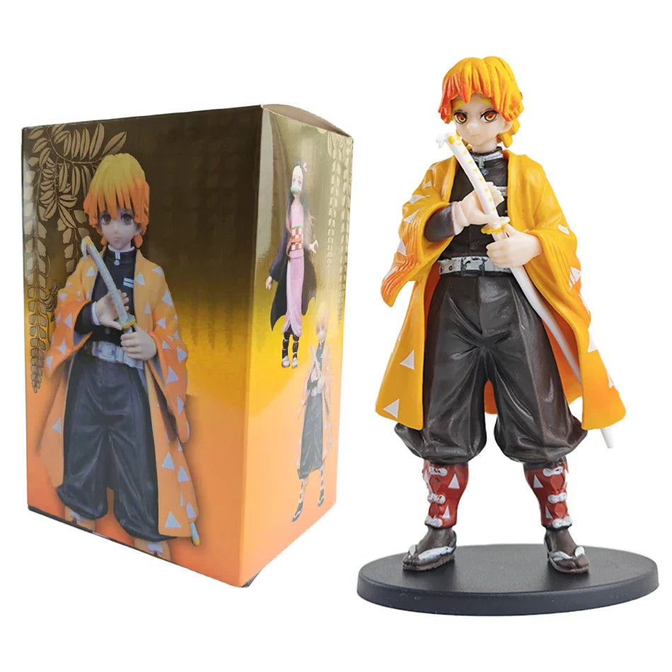 16cm Anime Demon Slayer Kimetsu no Yaiba Figure Kamado Tanjirou Action Figure Agatsuma Zenitsu Nezuko Warrior PVC Doll Model Toy