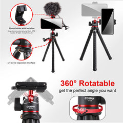 MT-35 Flexible Camera Tripod Hidden Phone Tripod Mount With Cold Shoe