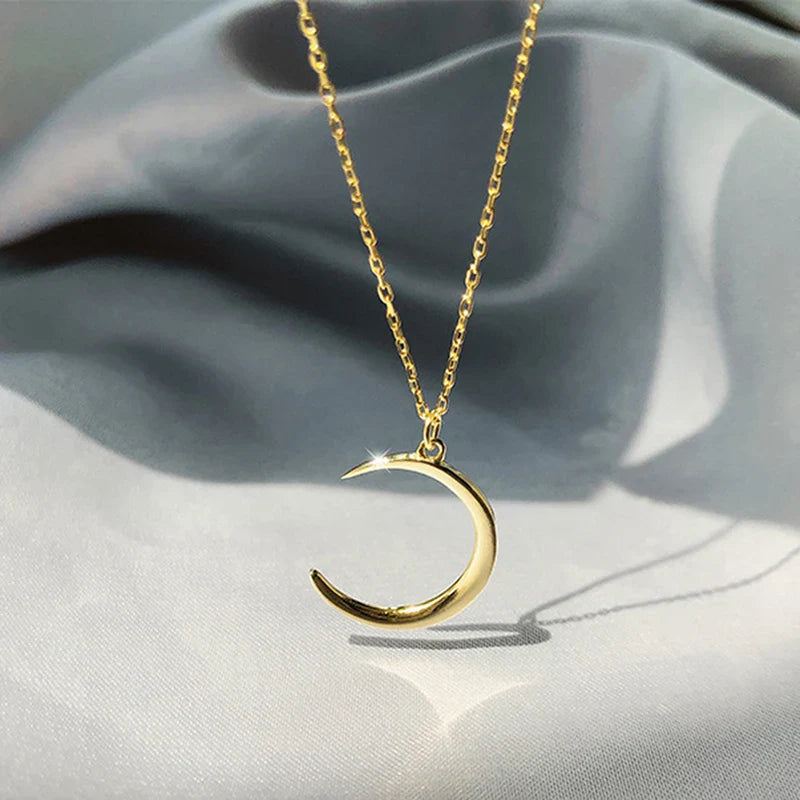 Fairy Elegant Pink Round Crystal Pendant Necklace Simple Design Korean Fashion Girls Women Star Clavicle Chain Jewelry Gifts