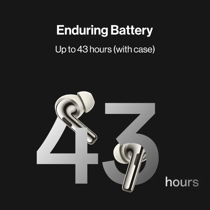 Global Version Oneplus Buds Pro 3 TWS Bluetooth Earphone 50dB Active Noise Canceling 43h Battery Life Bluetooth 5.4 IP55 AAC SBC