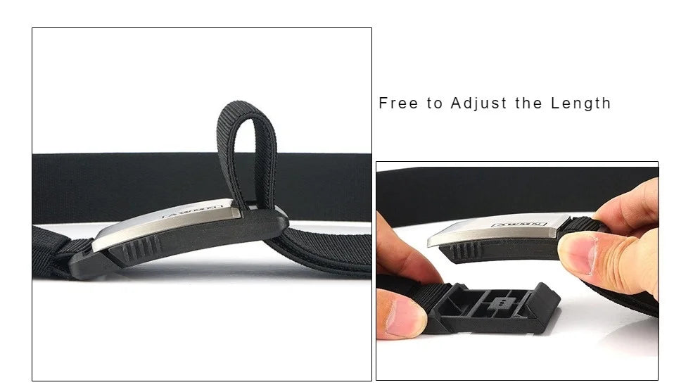 2026 New Fashion Nylon Belt  Magnetic Buckle Adjustable Belts For Men Elastic Belts High Quality Wear-resistant Training Belt