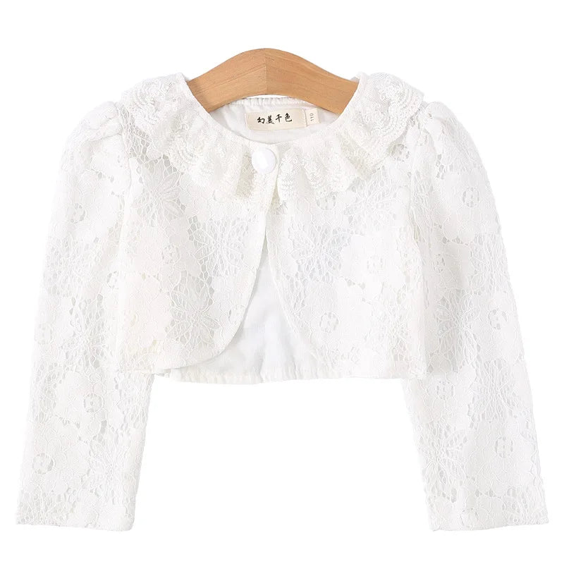 Black Girls Cardigans Jacket for Wedding Kid Coat For Outcoat Shawl Baby Girls Clothing