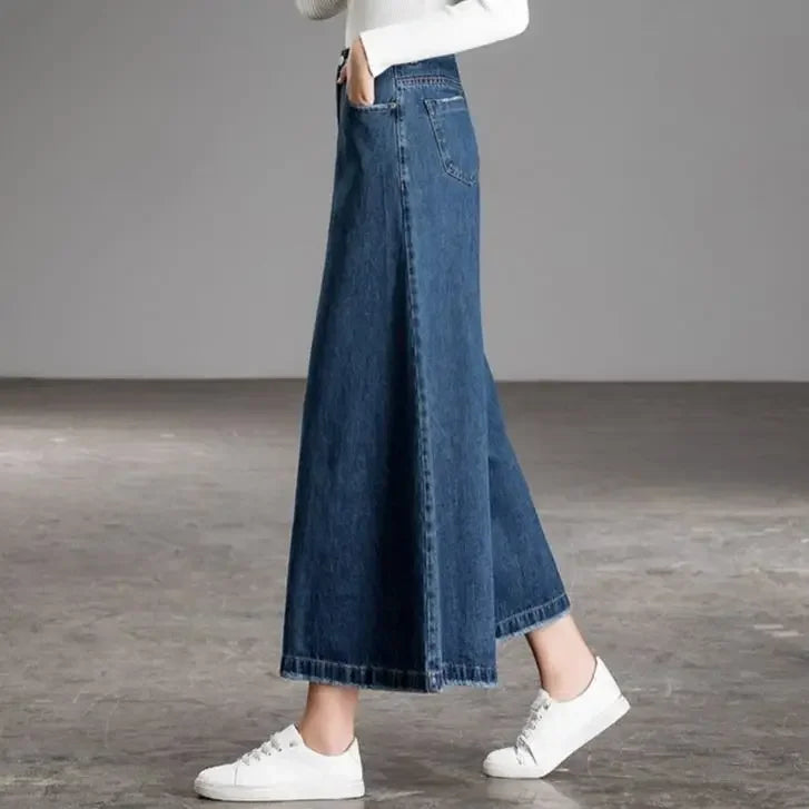 Wide Leg Jeans Women Korean Dongdaemun High Waist Baggy Mom Jeans