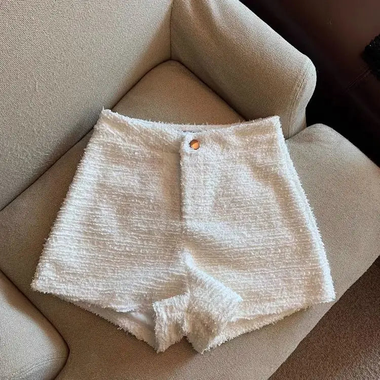 Hotsweet Shorts Women Sexy Skinny Y2k Clothes High Waist European Streetwear Fashion Trouser Cool Thick Button-Fly Wide Leg New