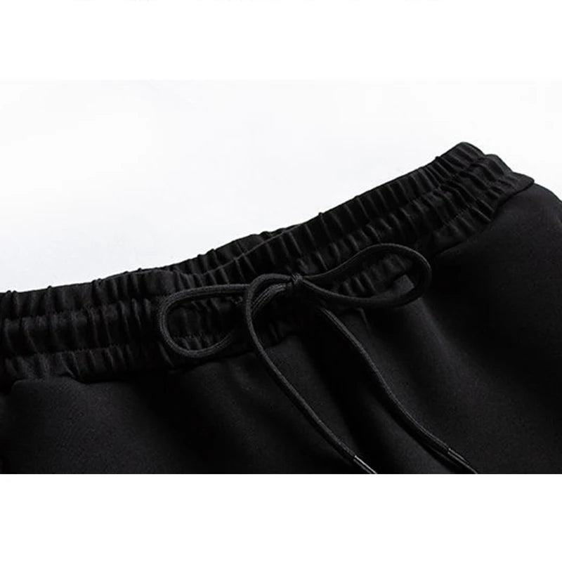 Spring Autumn Fashion Solid Color Plus Size Trousers Women Korean Simple Oversized Elegant Female Sweatpants Chic Lady Clothes