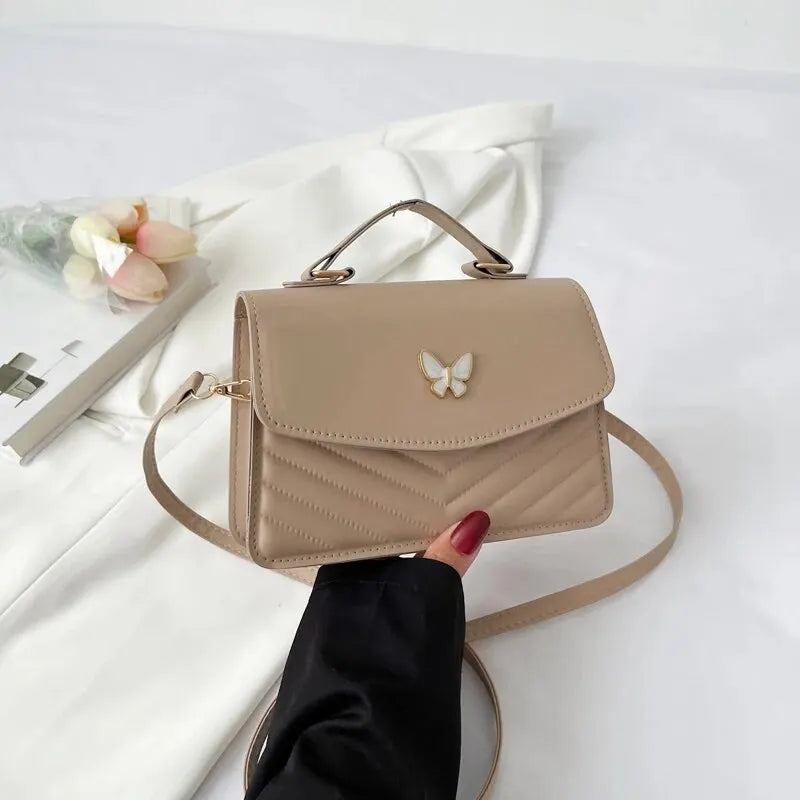 PU Versatile And Fashionable Portable Small Square Bag, Single Shoulder Crossbody Bag