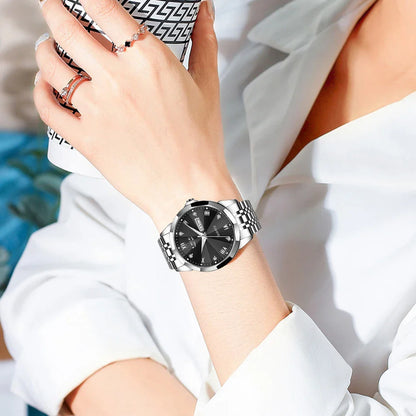 LIGE Fashion Quartz Wristwatches Casual Sport Military Watch For Women Top Brand Luxury Waterproof Watch Ladies Relogio Feminino