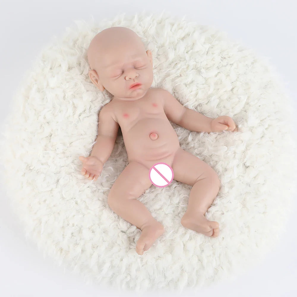 IVITA 12" Full Body Silicone Reborn Baby Doll Realistic Silicone Girl Preemie Lifelike Doll for Anti-Stress Children Toys Dolls