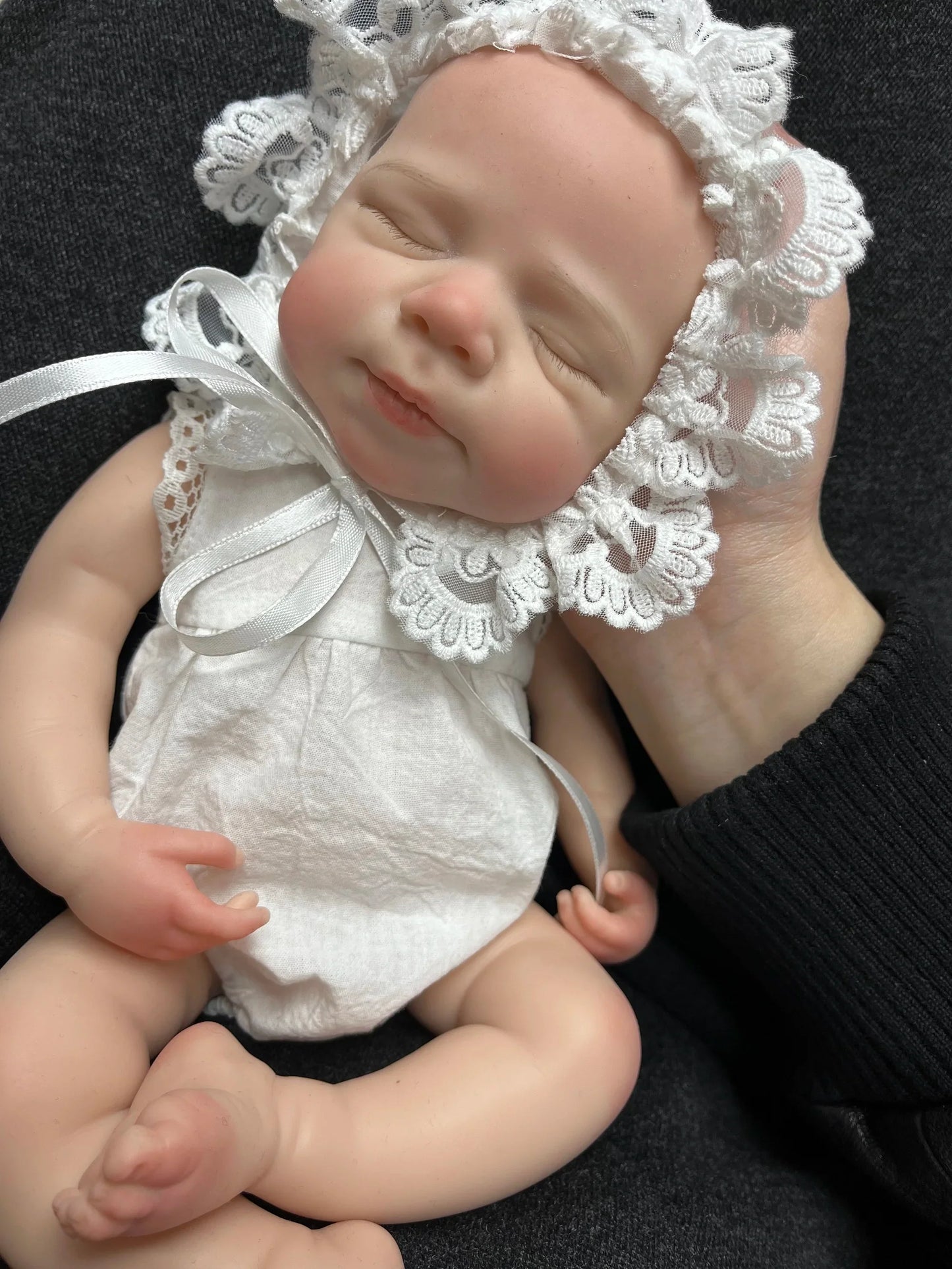 AnjoDoll 13Inch Open Mouth Pascale Reborn Doll Full Body Soft Silicone Girl Painted Doll Toys reborn de silicone real cuerpo