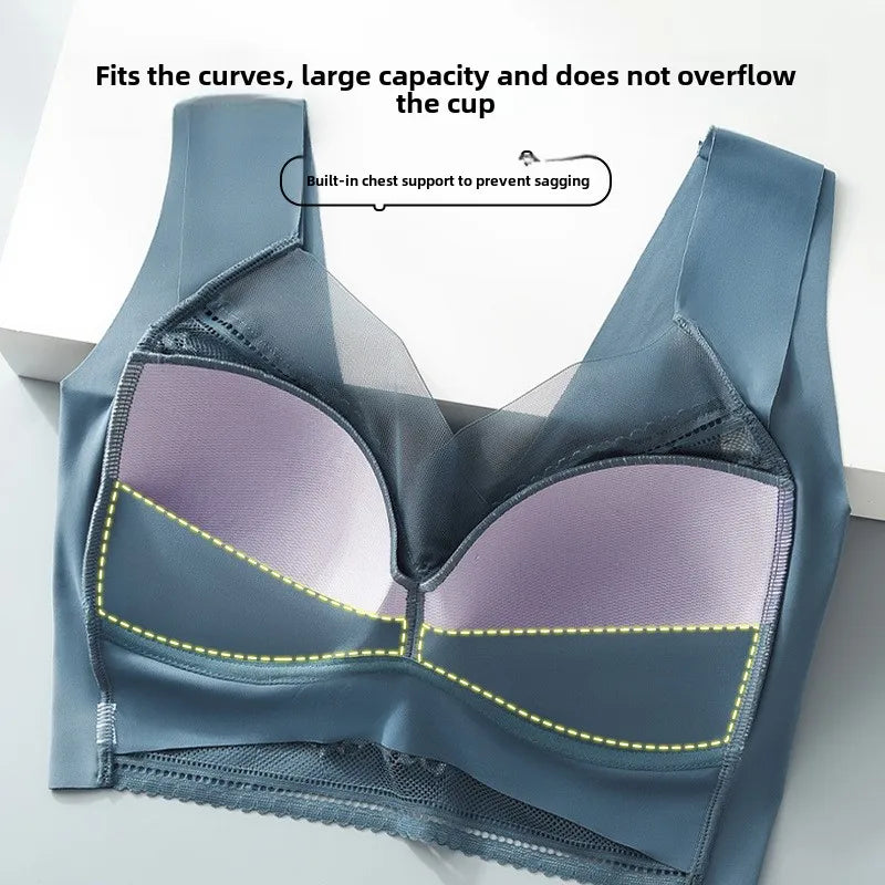 Large size lace underwear for women with big breasts no traces no wires