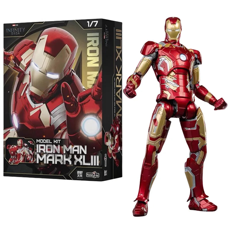Original FondJoy Iron Man MK42 MK43 MK46MK5 MK6 MK7 DIY Toy Action Figure Tony Stark Legend Collection Anime Model Kids Gift