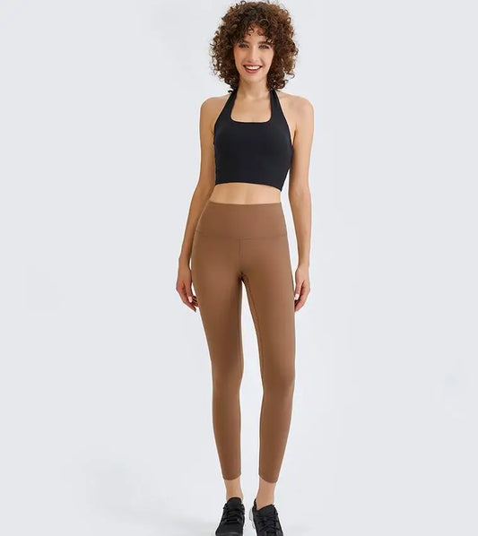 women leggings thin fleece high waist black color stretch pants