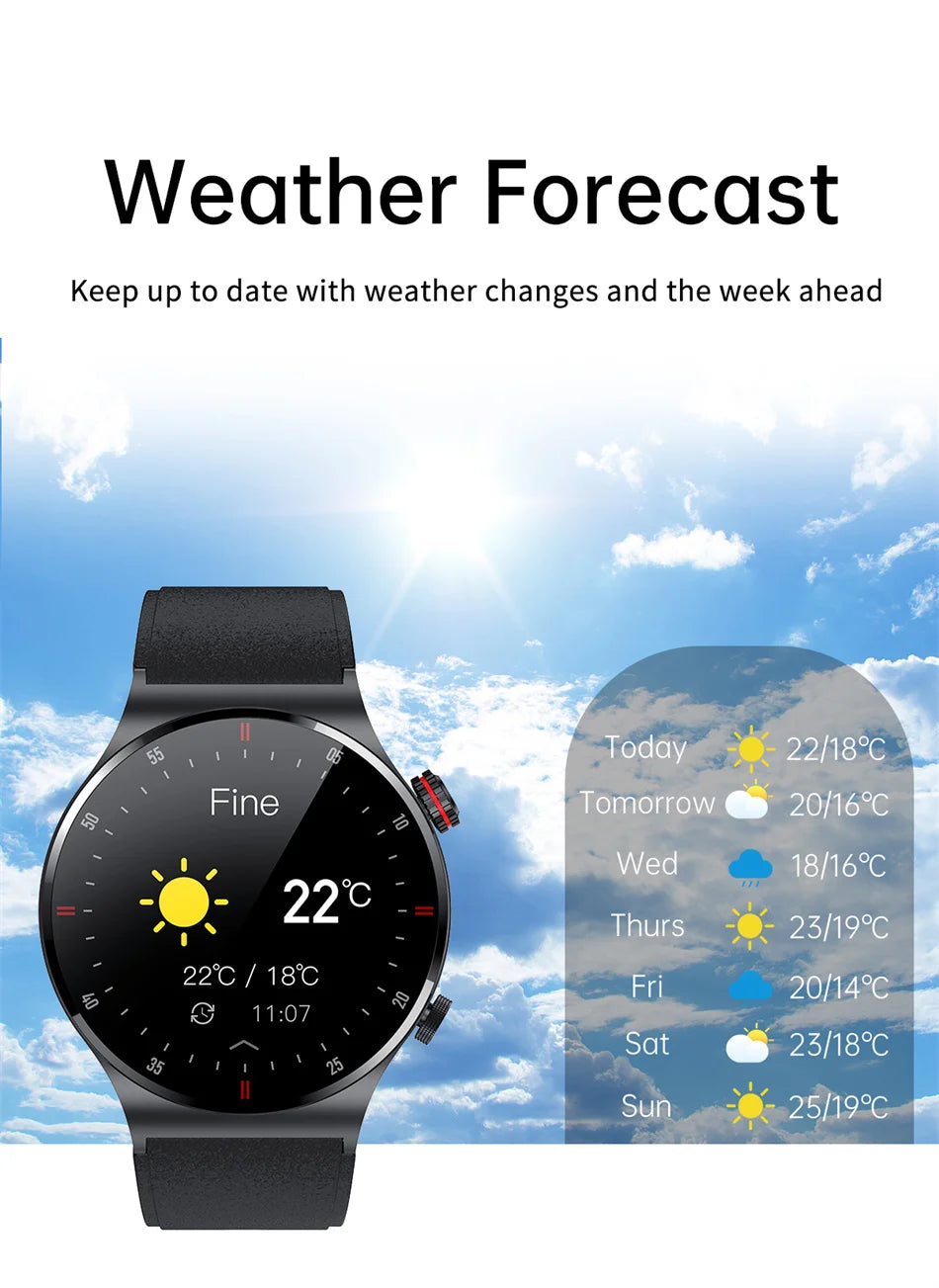 GPS NFC Smart Watch Men AMOLED 390*390 HD Screen ECG+PPG Heart Rate Bluetooth Call IP68 Waterproof Business SmartWatch 2025 NEW