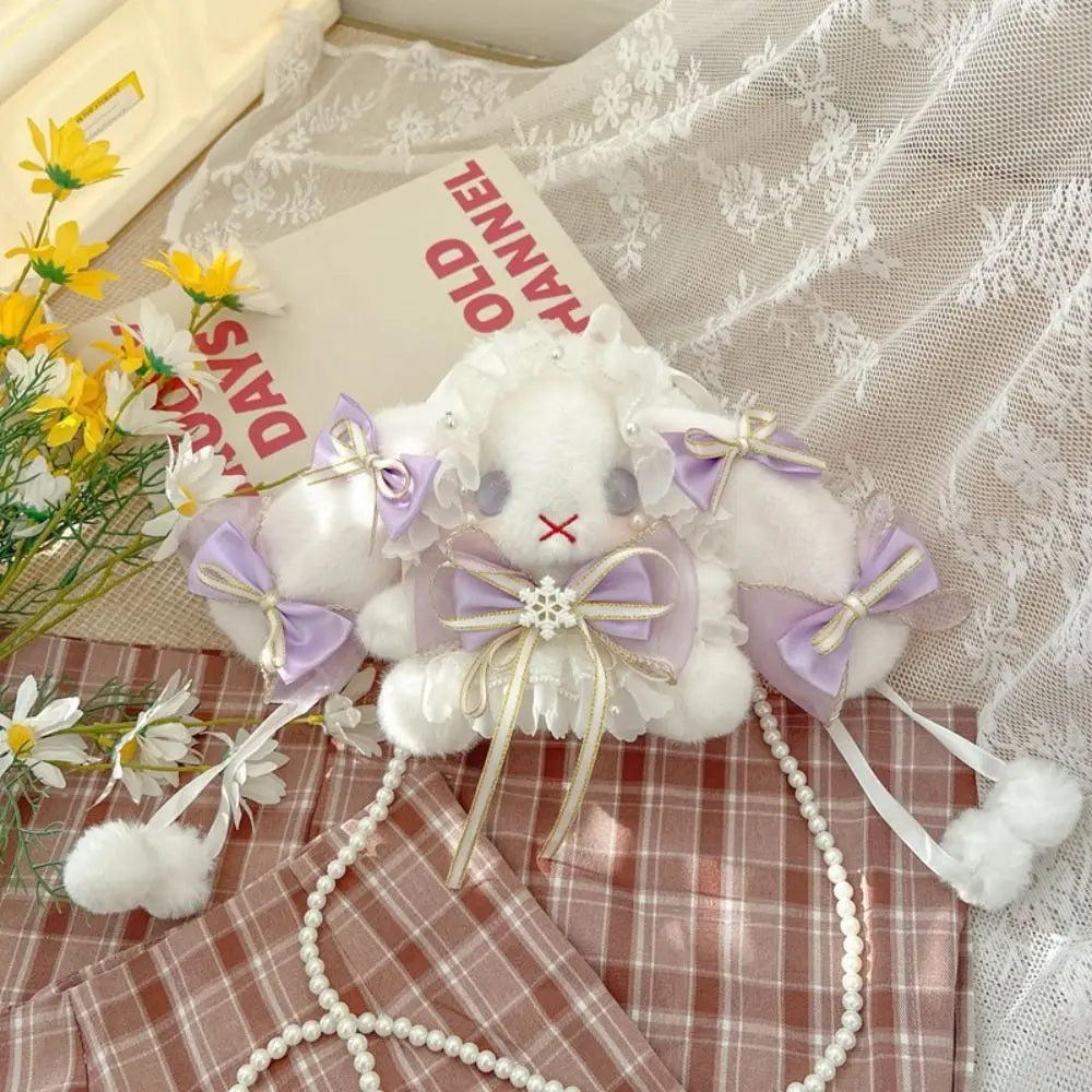 Y2K Korean Kawaii Cat Lolita Bag Cute PU Shoulder Bag Girls Transparent Pocket Harajuku Crossbody Bag Women's Fashion Backpacks