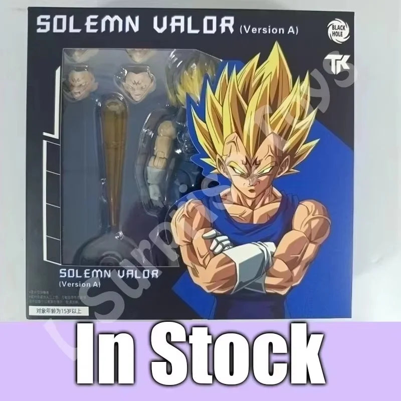Black Hole TK Custom Dragon Ball Z Super Saiyan SSJ Majin Vegeta Battle Damage Full Power Anime Action Figures Models Gifts Toys