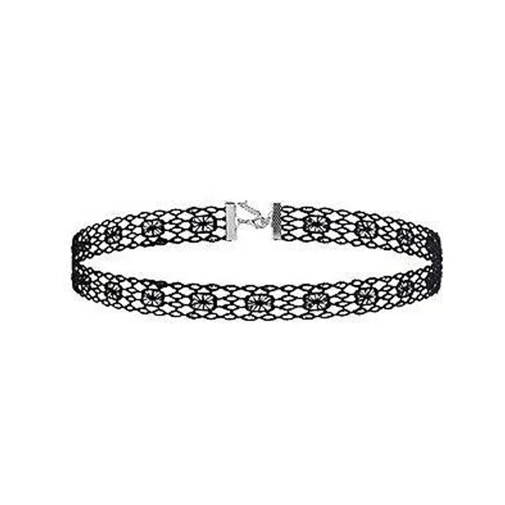 Neo-Gothic Punk Black Sexy Lace Chokers Necklace For Women Fashion Retro Clavicle Chain Halloween Collar Choker Steampunk Gifts