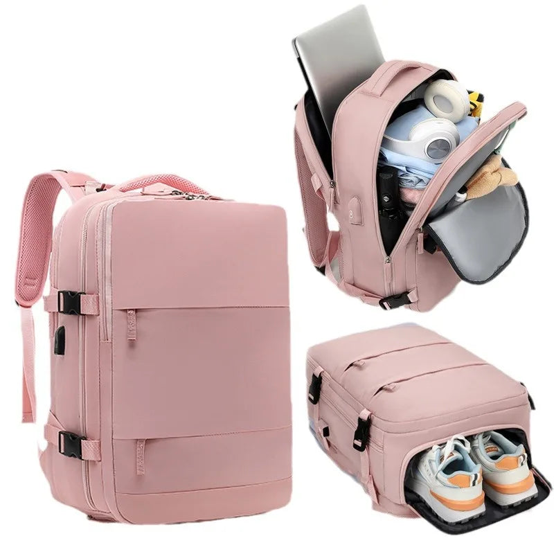 Buylor Travel Backpack for Women 40x25x17 Airplane Cabin Backpack Carry-On Luggage 14inch Laptop Backpack Casual Schoolbackpack