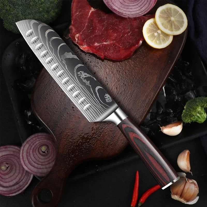 Kitchen Knife Set Japanese Cooking Knives Set Chef Knife Sharp High Carbon