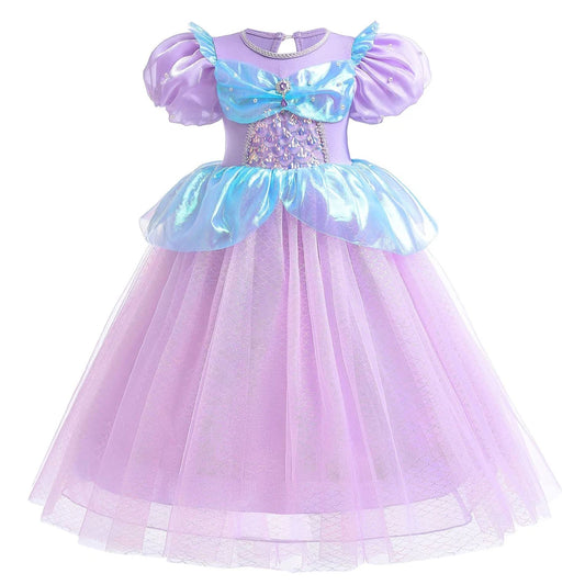 Mermaid Casual Dress For Girl Halloween Fancy Princess Cosplay Costume Kids