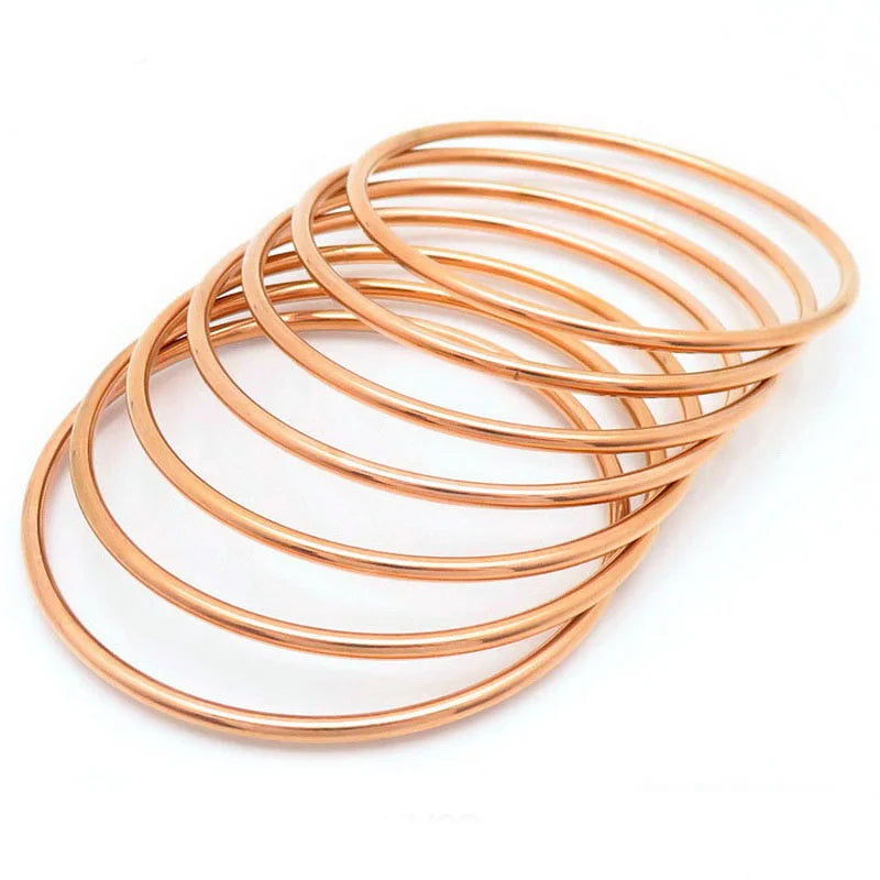 Simple Stainless Steel Bracelet For Women Men Gold Silver Color Geometry Wire Round Bangle Female Trendy Jewelry Wristband Gifts