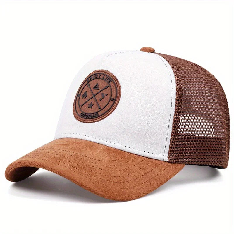 Mesh Baseball Cap Women Men Snapback Hat Casual Breathable Letter Icon