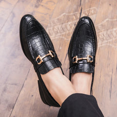 Pointed Toe Men Dress Shoes Leather Luxury Wedding Shoesslip on Floral Print Men