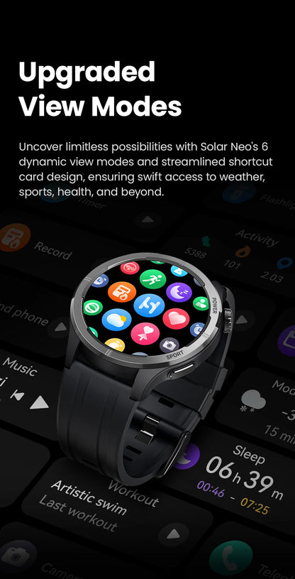 HAYLOU Solar Neo Smart Watch 1.53'' HD Display Bluetooth Call 24H Health Monitoring Smartwatchs Men Women Smart Sport Watchs